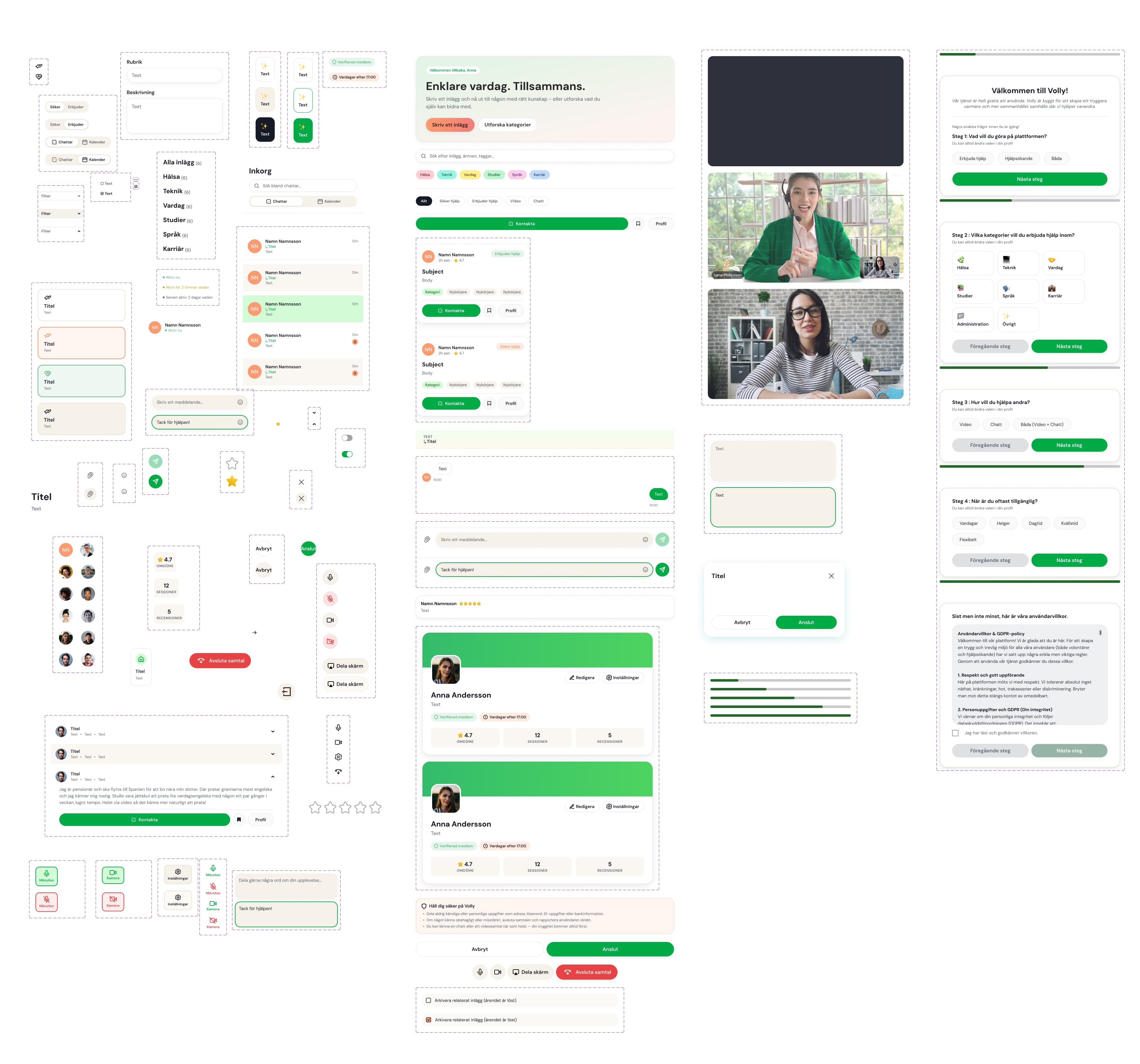 Volly component library in Figma