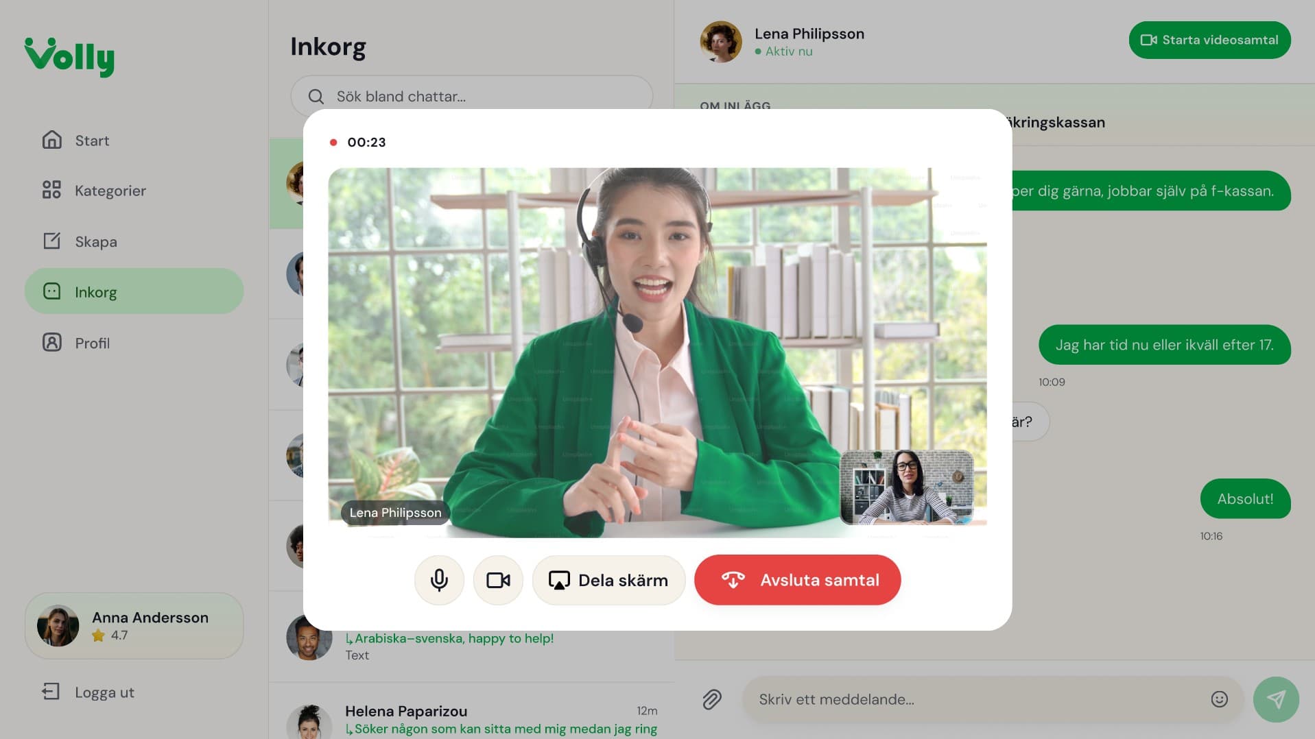 Volly video call prototype